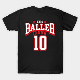 10th Birthday Basketball Lover 10 Years Old Bday T-Shirt